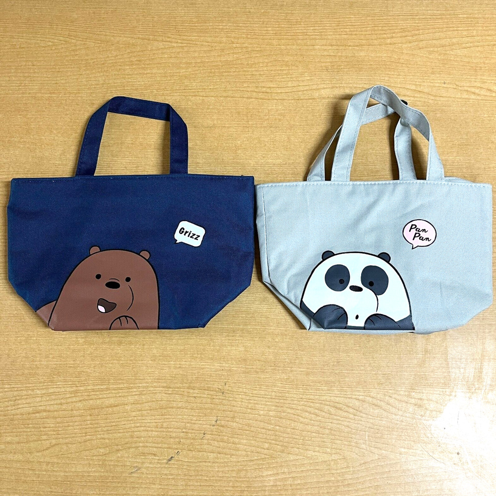 Insulated Lunch Bento Bag We Bare Bears Lunch Bag Small Bag Character Bag x2